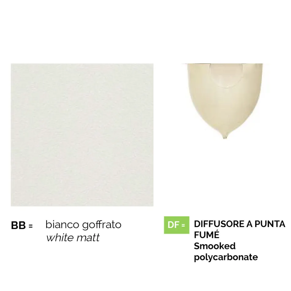 Lámpara de jardín de aluminio blanco de 1 luz producida en Italia, Anusca Viadurini