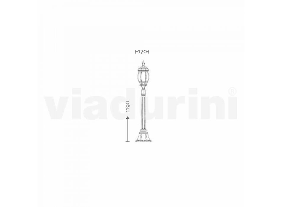 Lámpara de jardín de aluminio fundido a presión fabricada en Italia, Anika. Viadurini