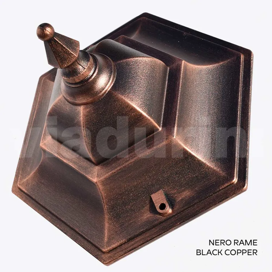 Lámpara de jardín en cristal arenado y 5 acabados en aluminio - Pinako Viadurini