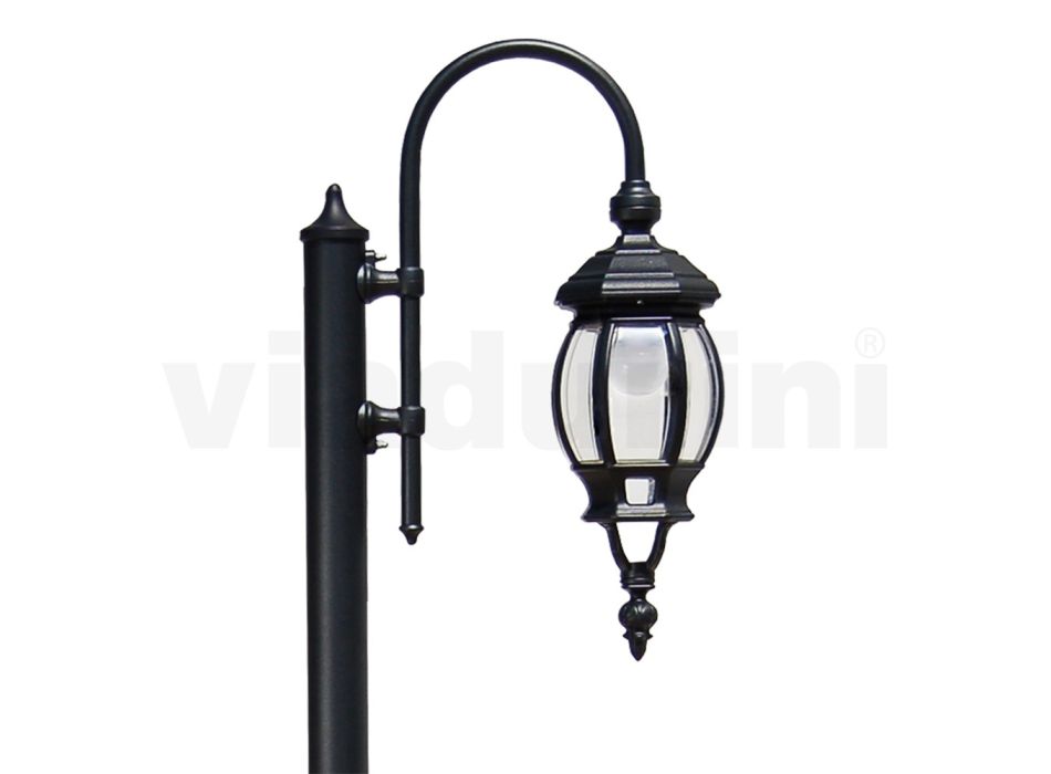 Lámpara de jardín vintage en aluminio antracita Made in Italy - Empire Viadurini
