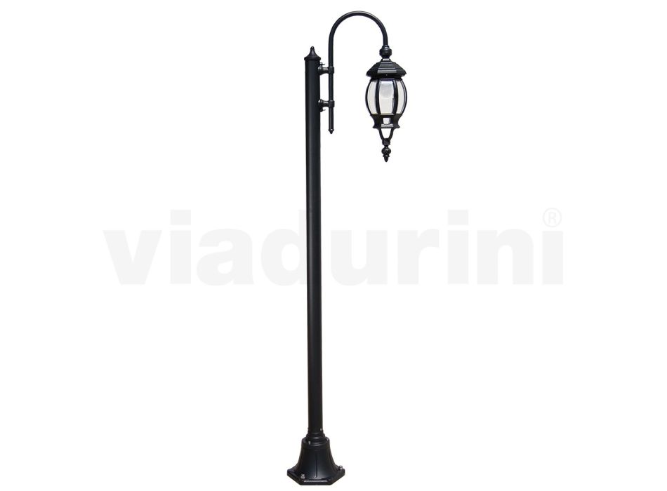 Lámpara de jardín vintage en aluminio antracita Made in Italy - Empire Viadurini