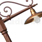 Lámpara de jardín vintage en aluminio y latón Made in Italy - Adela Viadurini