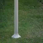 Farola Exterior Aluminio Blanco y Decoración Flores Pintadas a Mano - Imperia Viadurini