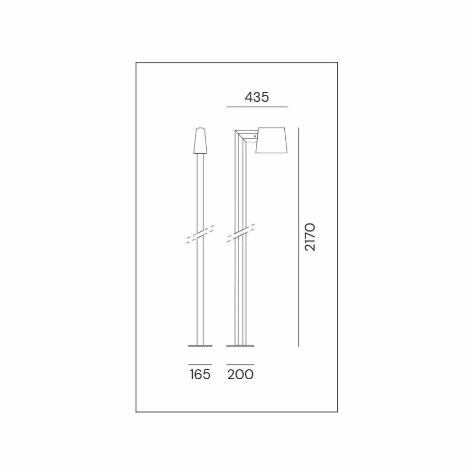Farola para exterior de metal marrón antiguo 2 alturas - Saint Tropez de Il Fanale Viadurini