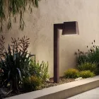 Farola de exterior de metal marrón envejecido 2 alturas - Saint Tropez de Il Fanale Viadurini