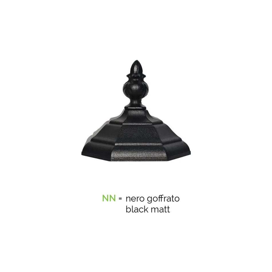 Lámpara de jardín 2 luces en aluminio estilo vintage Made in Italy - Leona Viadurini