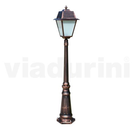 Lámpara de jardín estilo vintage en aluminio y vidrio Made in Italy - Doroty Viadurini