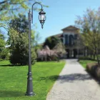 Lámpara de jardín vintage en aluminio antracita Made in Italy - Empire Viadurini