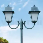 Farola vintage con 2 luces en aluminio y vidrio Made in Italy - Doroty Viadurini