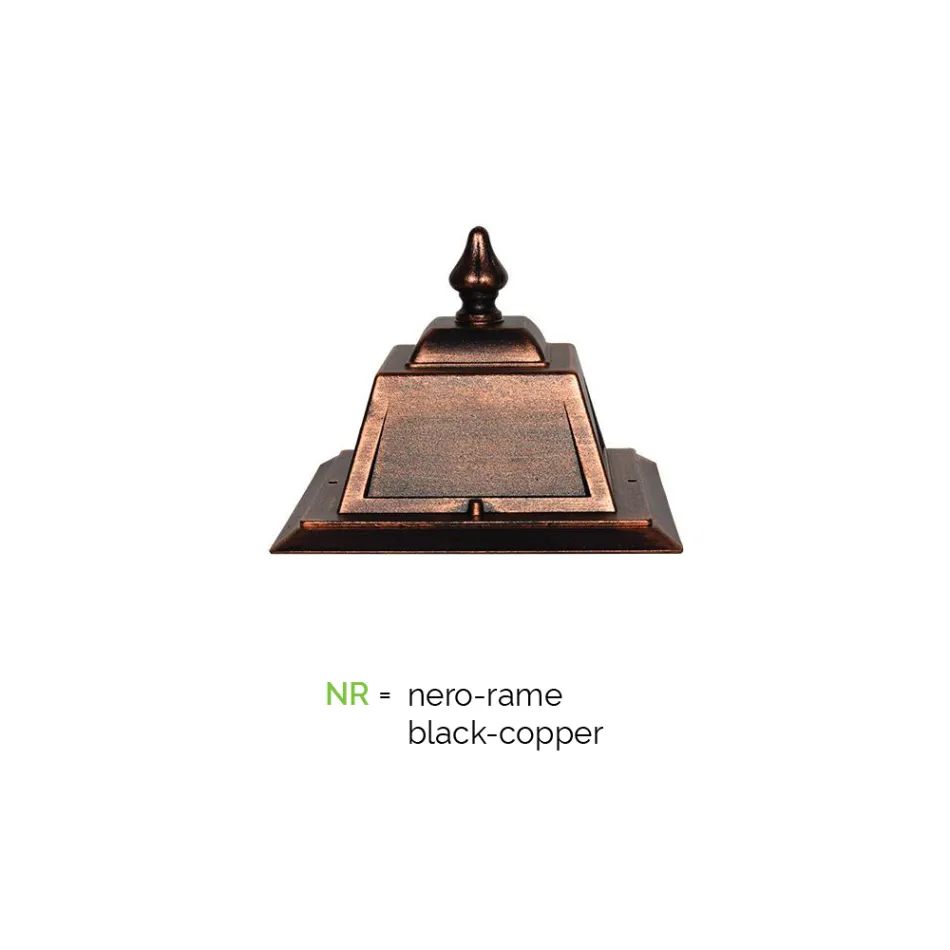 Farola vintage con 2 luces en aluminio y vidrio Made in Italy - Doroty Viadurini