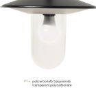 Lámpara de jardín vintage 2 luces en aluminio Made in Italy - Belen Viadurini