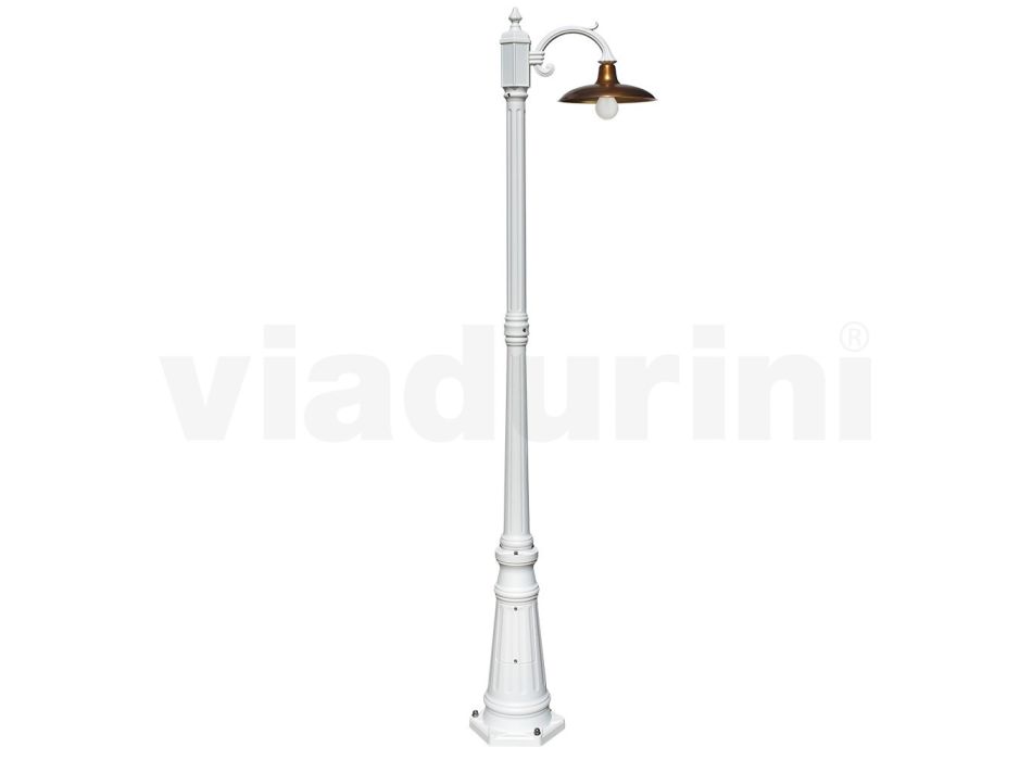 Lámpara Vintage en Aluminio con Difusor en Latón Made in Italy - Adela Viadurini