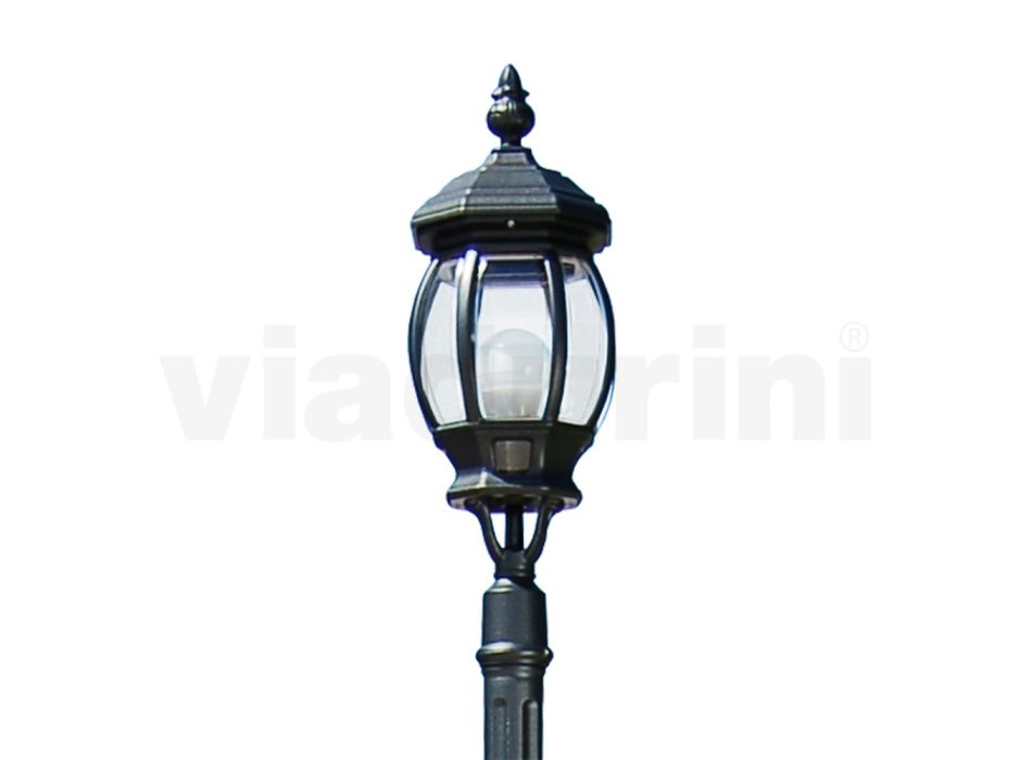 Lámpara de exterior vintage en aluminio antracita Made in Italy - Empire Viadurini
