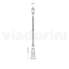 Lámpara de exterior vintage en aluminio antracita Made in Italy - Empire Viadurini