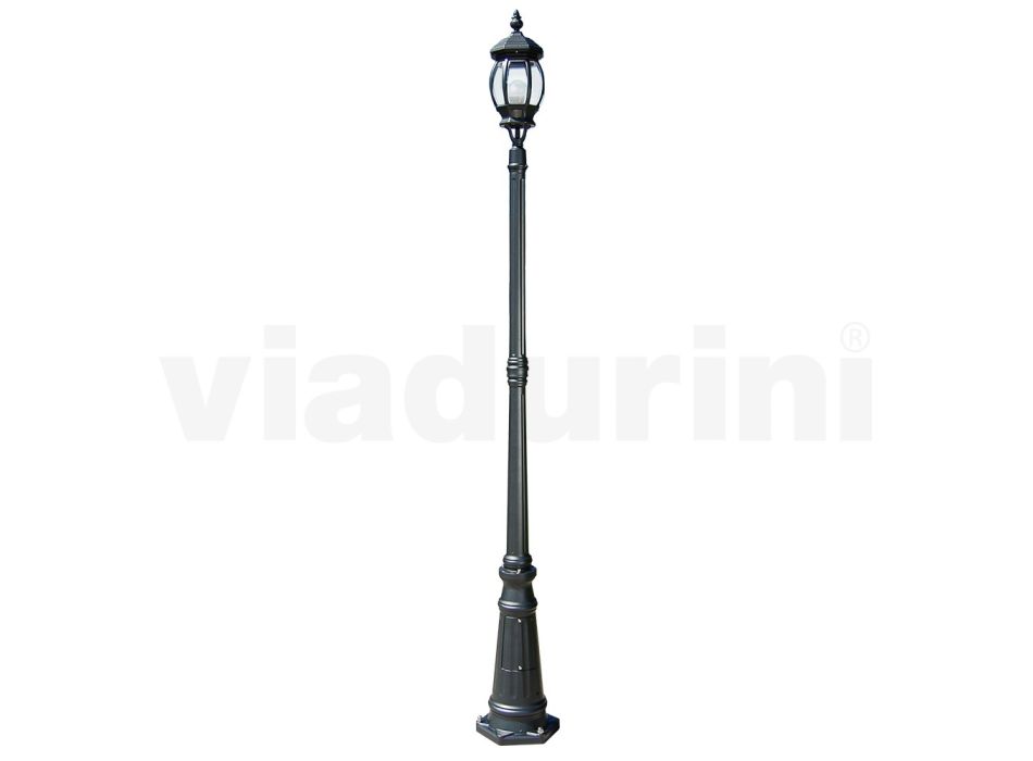 Lámpara de exterior vintage en aluminio antracita Made in Italy - Empire Viadurini