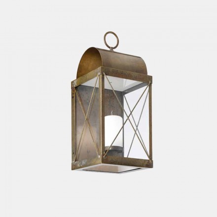 Lámpara de pared con vela de diseño clásico de latón - Lanterne de Il Fanale Viadurini