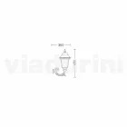 Lámpara de pared de aluminio para jardín fabricada en Italia, Aquilina. Viadurini