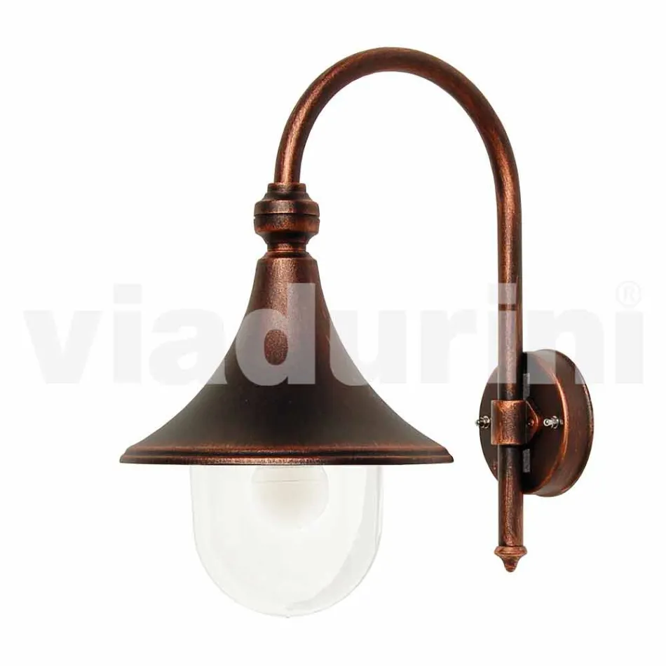 Farol de pared para uso exterior en aluminio producido en Italia, Anusca Viadurini