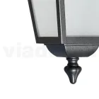 Farol de techo de jardín en aluminio antracita y cristal arenado - Elric Viadurini