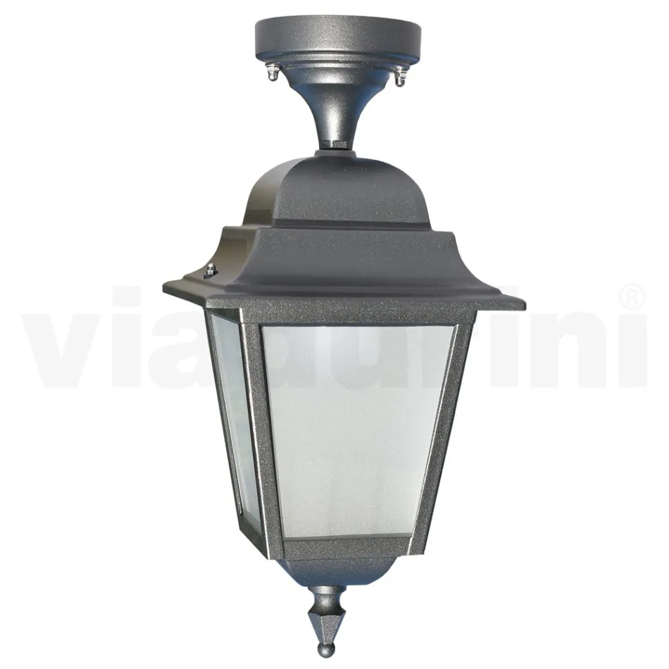 Farol de Techo de Aluminio inyectado y Difusor de Cristal - Scintilla Viadurini