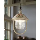 Farol de suspensión exterior en aluminio pintado a mano - Bari Viadurini