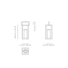 Farol de exterior con estructura de aluminio negro Made in Italy - Eve Viadurini