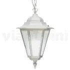 Farol de exterior vintage en aluminio blanco Made in Italy - Terella Viadurini