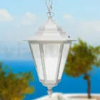 Farol de exterior vintage en aluminio blanco Made in Italy - Terella Viadurini