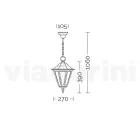 Farol de exterior vintage en aluminio blanco Made in Italy - Terella Viadurini