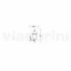 Lámpara de pared de aluminio para jardín fabricada en Italia, Aquilina. Viadurini
