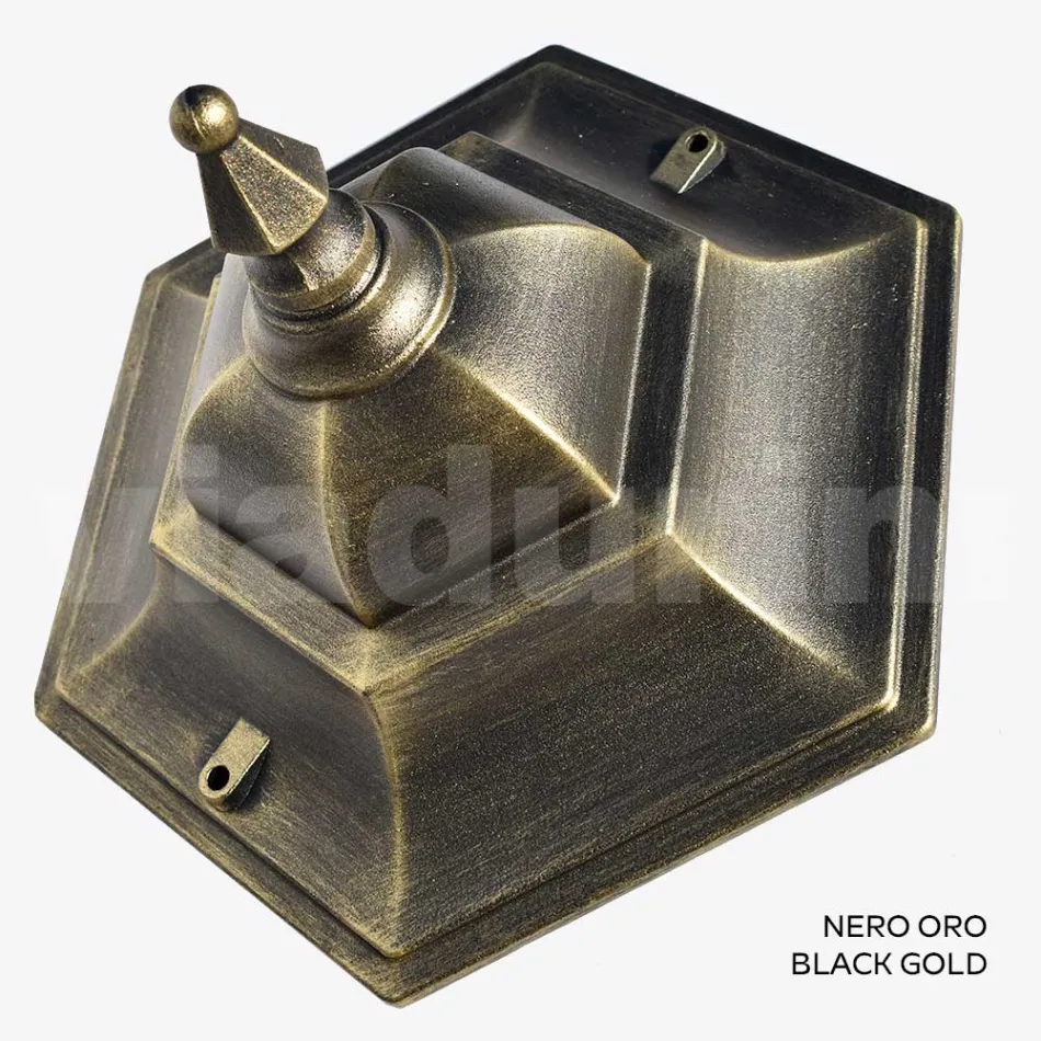 Farol de Jardín en Vidrio Transparente y 5 Acabados en Aluminio - Pinako Viadurini