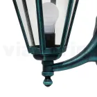 Farol de Jardín en Vidrio Transparente y 5 Acabados en Aluminio - Pinako Viadurini