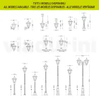 Farol de Jardín en Vidrio Transparente y 5 Acabados en Aluminio - Pinako Viadurini