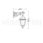 Farol de pared para exterior en aluminio y vidrio arenado - Alchemist Viadurini