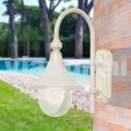 Farol de pared para exterior fabricado en aluminio blanco, fabricado en Italia, Anusca