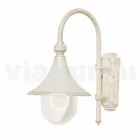 Farol de pared Anusca para uso en exteriores en aluminio blanco hecho en Italia Viadurini