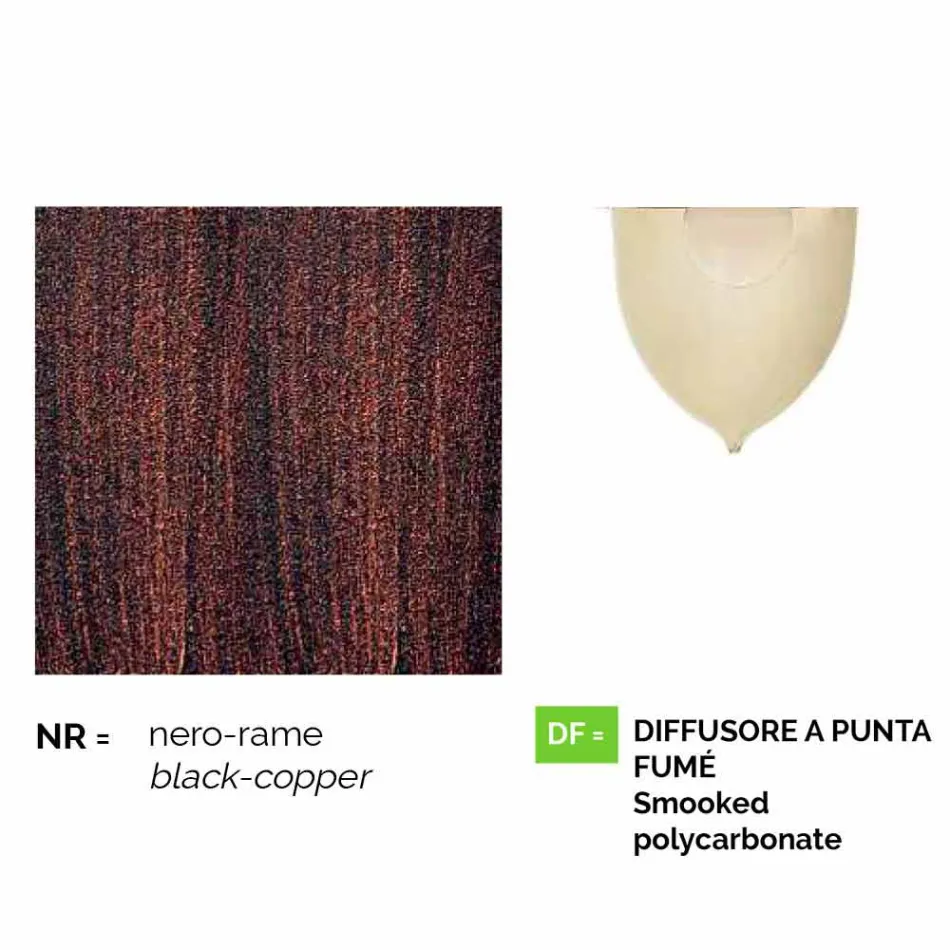 Anusca hecha en Italia aluminio linterna de pared de jardín Viadurini