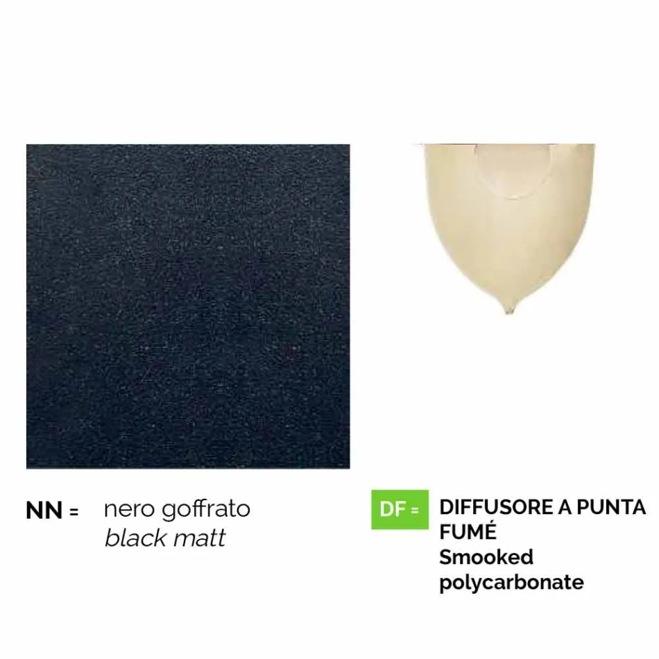 Anusca hecha en Italia aluminio linterna de pared de jardín Viadurini