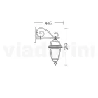 Farol de exterior fabricado en aluminio y cristal antracita Made in Italy - Elric Viadurini