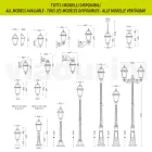 Farol de exterior fabricado en aluminio y cristal antracita Made in Italy - Elric Viadurini