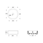 Lavabo de cerámica sobre encimera de 40x40 cm en varios colores fabricado en Italia - Niña Viadurini
