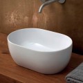 Lavabo sobre encimera de cerámica 45x32cm fabricado en Italia Star, diseño moderno