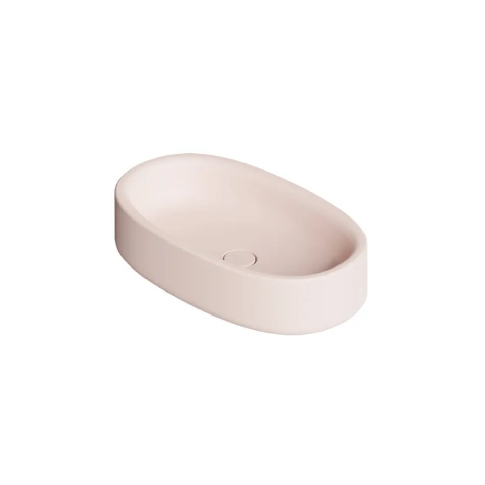 Lavabo de cerámica sobre encimera de 60x35 cm en varios colores fabricado en Italia - Niña Viadurini