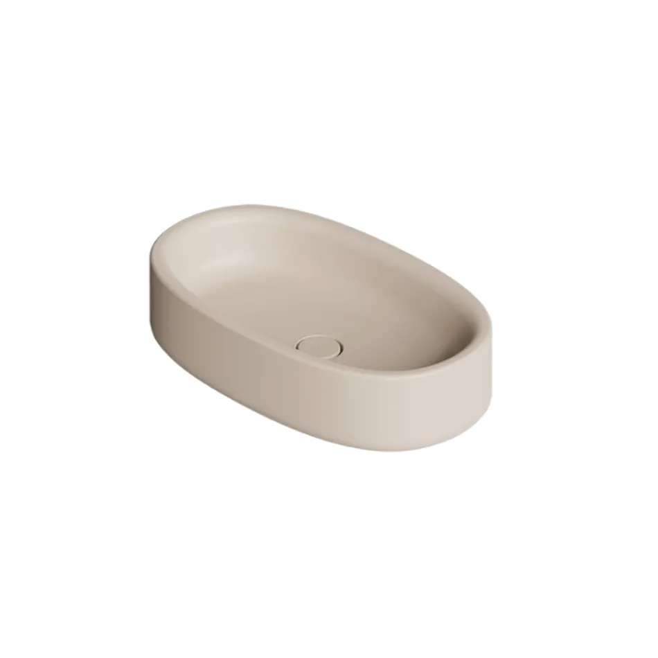 Lavabo de cerámica sobre encimera de 60x35 cm en varios colores fabricado en Italia - Niña Viadurini