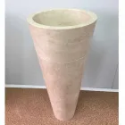 Lavabo de pedestal cónico blanco brillante pintado a mano Igor Viadurini