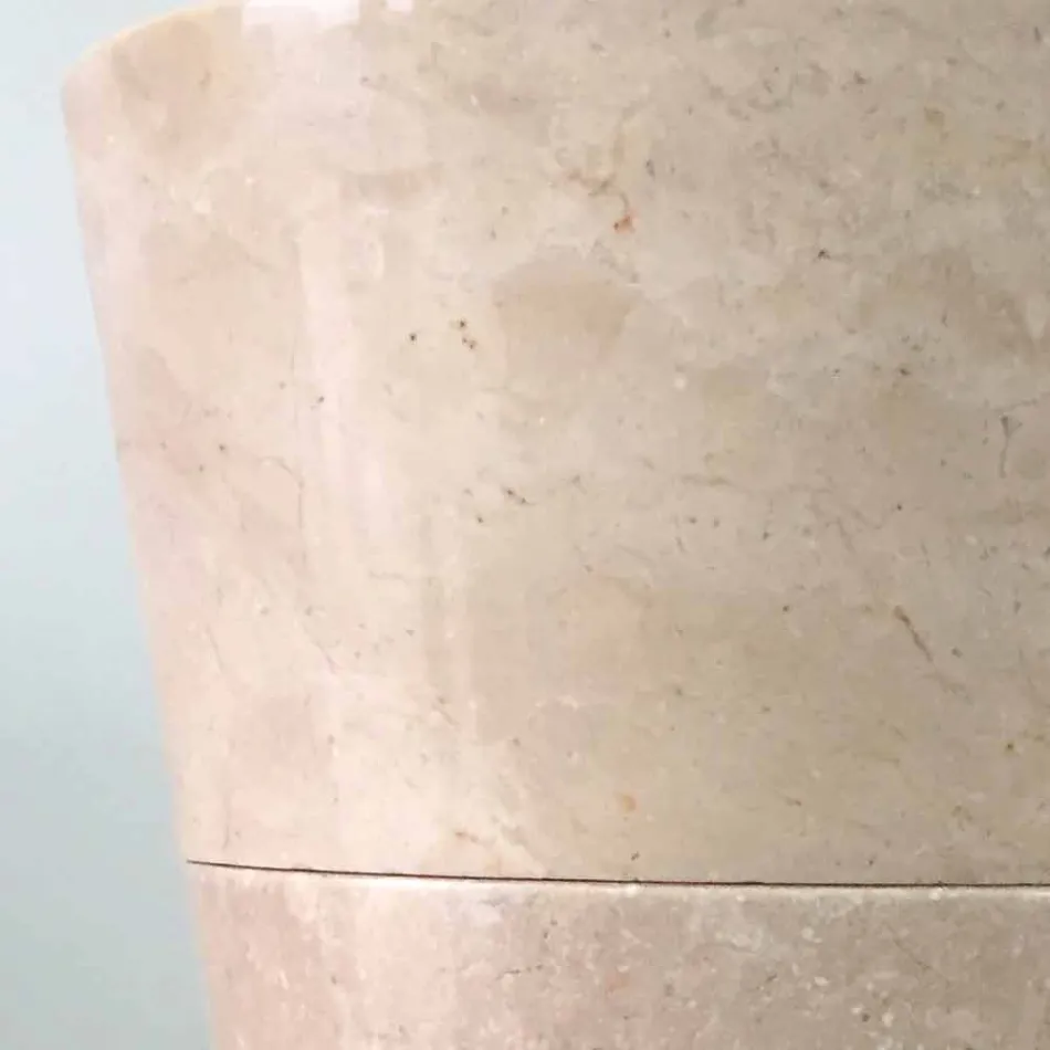 Lavabo de pedestal cónico blanco brillante pintado a mano Igor Viadurini