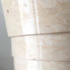 Fregadero de baño de diseño en piedra Brent blanca, pieza única. Viadurini