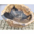 Lavabo de pedestal de diseño en piedra natural Ley, hecho a mano Viadurini