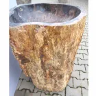Lavabo de pedestal de diseño en piedra natural Ley, hecho a mano Viadurini