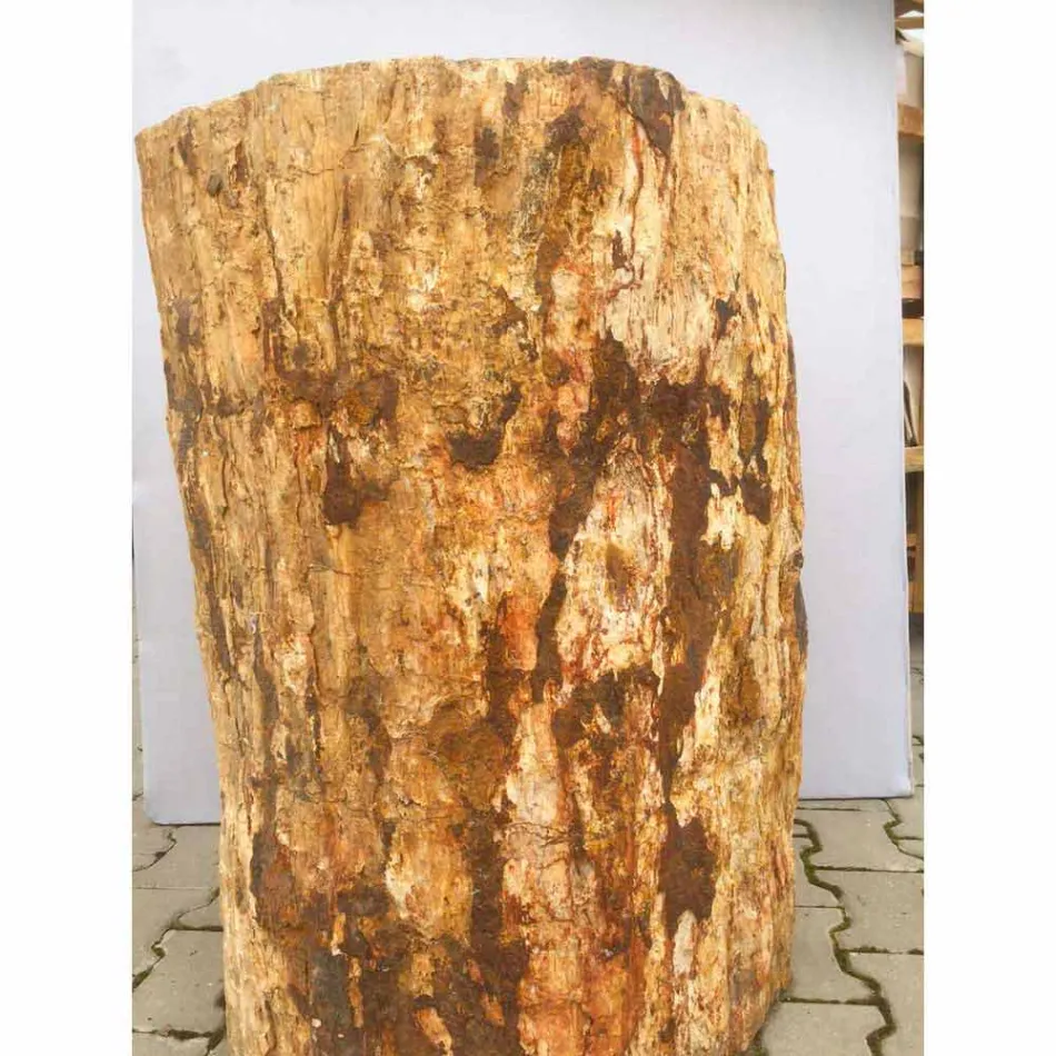 Lavabo de pedestal de diseño en piedra natural Ley, hecho a mano Viadurini